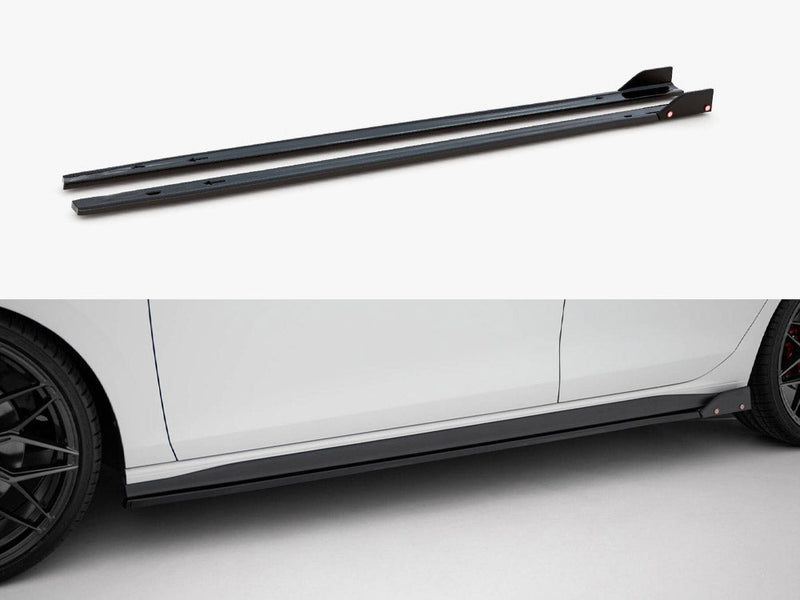 Maxton Design - SIDE SKIRTS DIFFUSERS V.2 + FLAPS VOLKSWAGEN GOLF GTI / GTE / GTI CLUBSPORT / R-LINE MK8