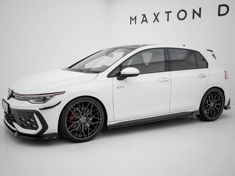 Maxton Design - SIDE SKIRTS DIFFUSERS V.2 + FLAPS VOLKSWAGEN GOLF GTI / GTE / GTI CLUBSPORT / R-LINE MK8