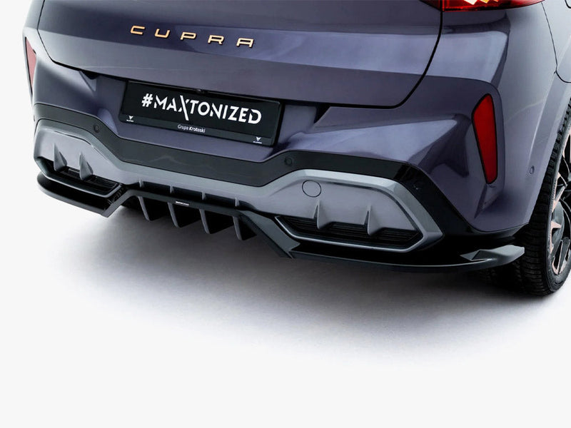 Maxton Design - Rear Splitter (Vertical Bars) V.4 Cupra Terramar Mk1 (Version with towbar)