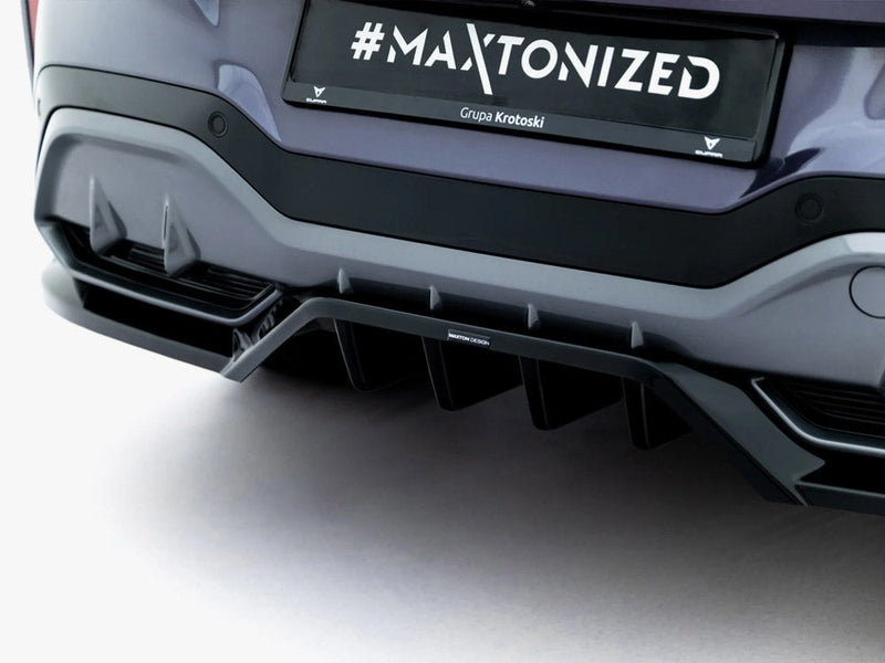 Maxton Design - Rear Splitter (Vertical Bars) V.4 Cupra Terramar Mk1 (Version with towbar)