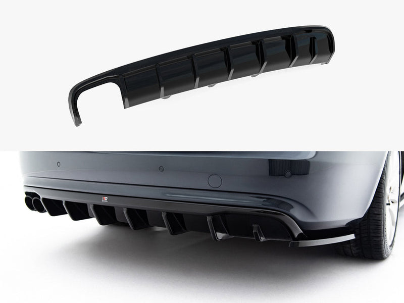 Maxton Design - Rear Valance Audi A4 B8 Facelift (Single side dual exhaust version)