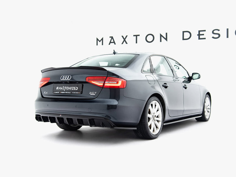 Maxton Design - Rear Valance Audi A4 B8 Facelift (Single side dual exhaust version)