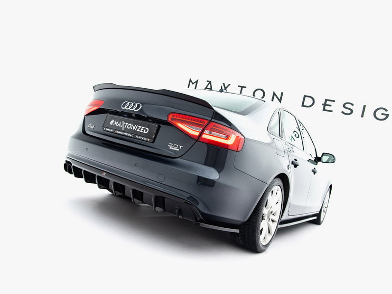 Maxton Design - Rear Valance Audi A4 B8 Facelift (Single side dual exhaust version)