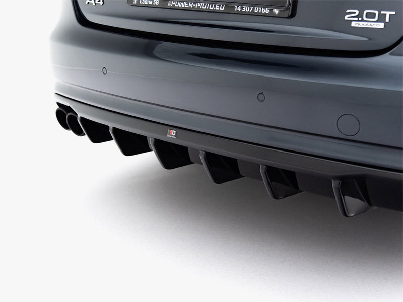 Maxton Design - Rear Valance Audi A4 B8 Facelift (Single side dual exhaust version)