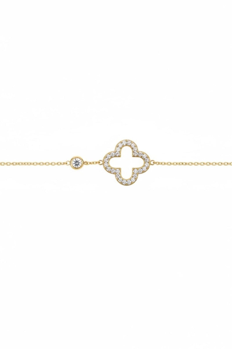 Byzantine Open Clover Bracelet Gold