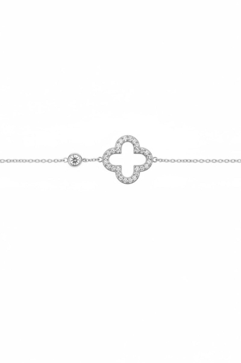 Byzantine Open Clover Bracelet Silver