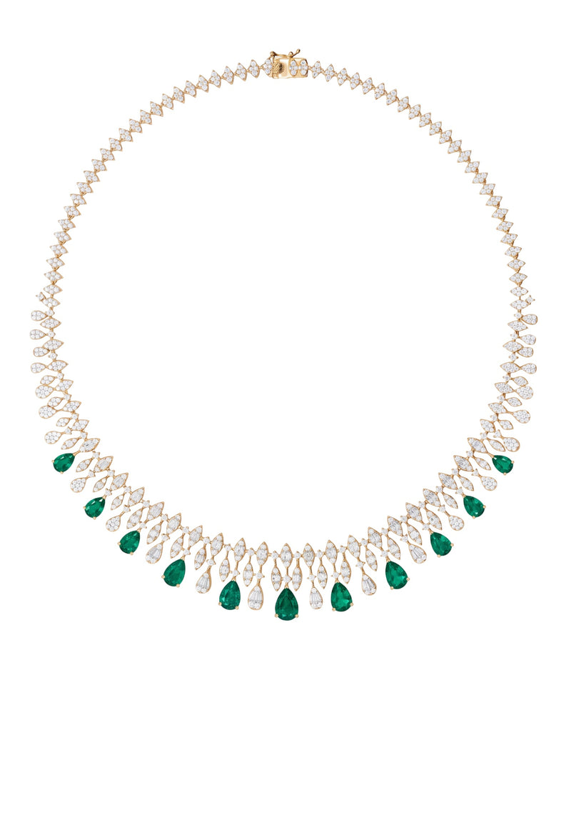 Duchess Emerald Statement Necklace Gold