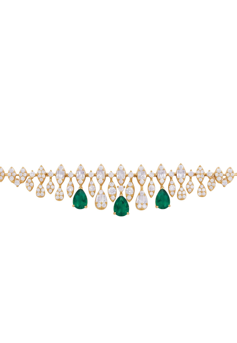 Duchess Emerald Tennis Bracelet Gold