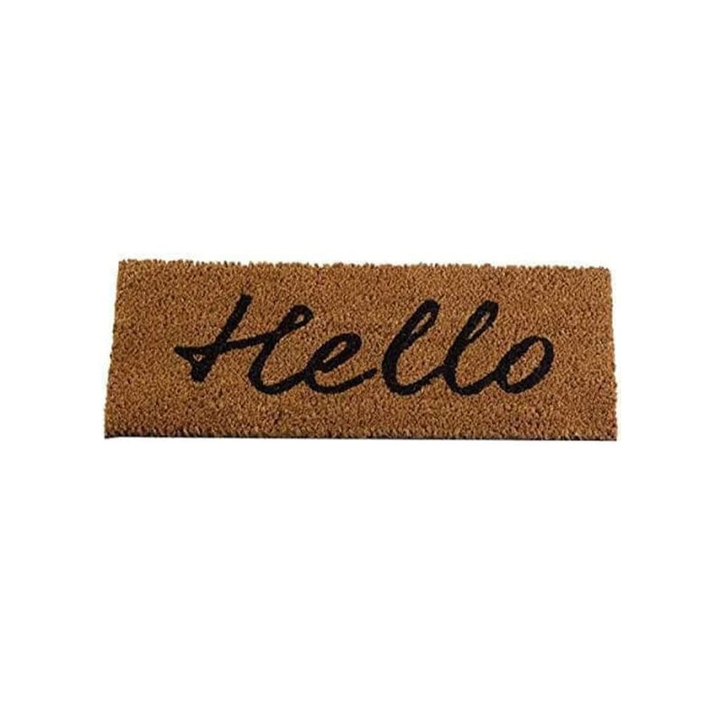 Novelty Design Natural Look Non Slip Door Mat - Hello