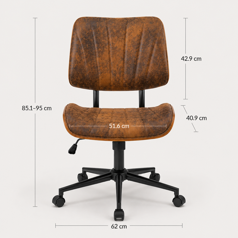 Orion Walnut Brown Swivel Office Chair