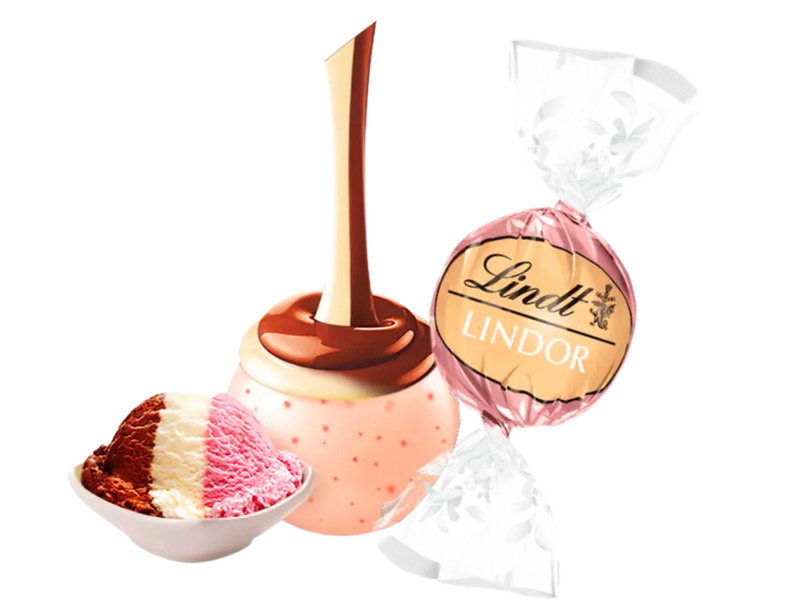 Neapolitan Chocolate Strawberry & Vanilla Lindt Lindor