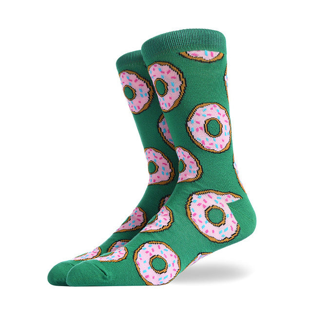 Fashion Creative Hamburger Pizza Alien Men Socks Cute Series