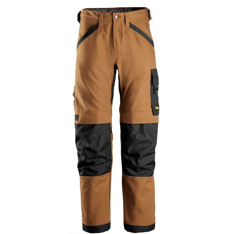 Snickers 6324 AllroundWork, Canvas+ Stretch Work Trousers+ Brown