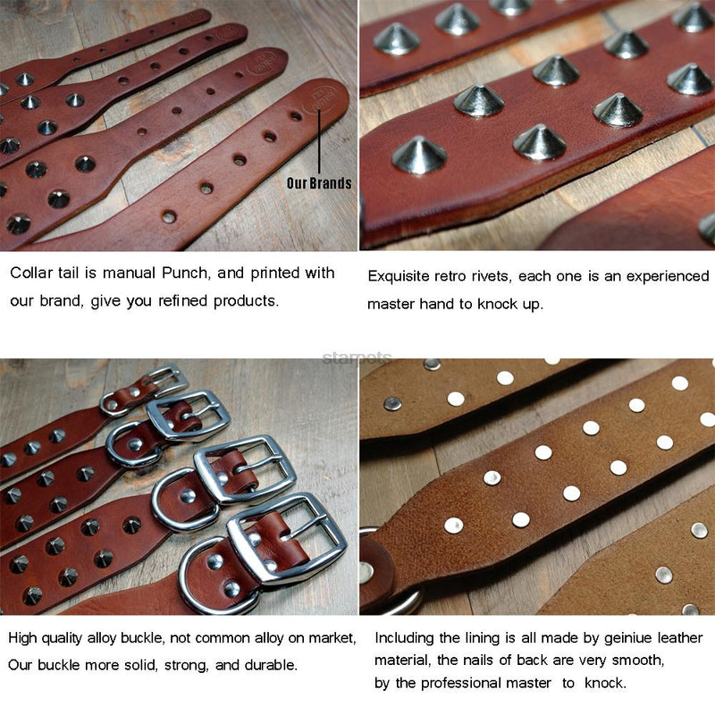 Small And Medium Sized Dog Cowhide Collar