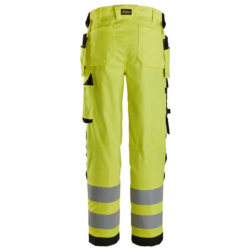 Snickers 6734 High-Vis Class 2 Women's Stretch Trousers Holster Pockets