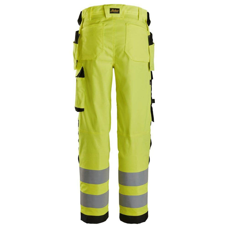 Snickers 6743 Hi-Vis Class 2 Women's Stretch Trousers Holster Pockets