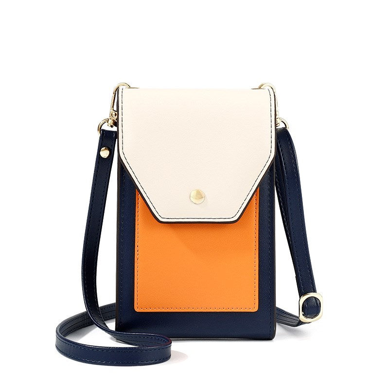 Contrast color vertical mobile phone bag