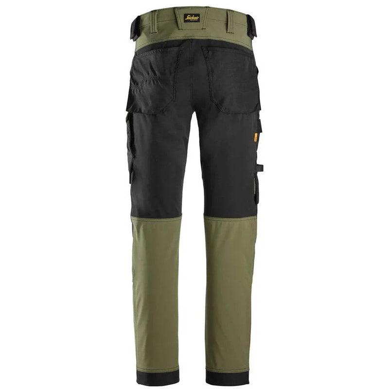 Snickers 6375 AllroundWork 4-way Stretch Trousers Khaki Green