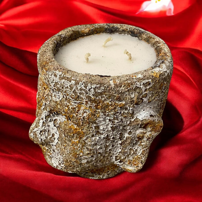 18CM BUDDHA HEAD CANDLE