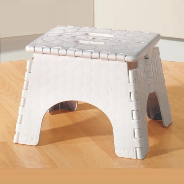 Folding Step Stool 21cm Heavy Duty Plastic Foldable Stool