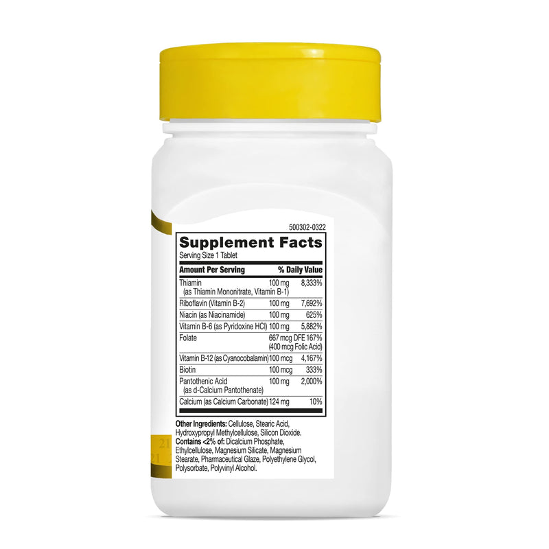 21st Century B 100 Complex Prolonged Release Caplets – 60 Count (Pack of 1)