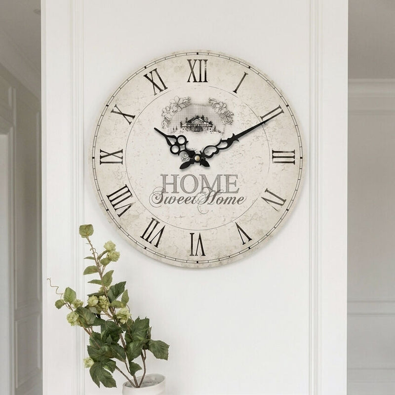 Home Sweet Home 34cm Dia Round Wall Clock