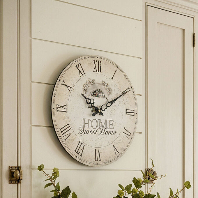 Home Sweet Home 34cm Dia Round Wall Clock