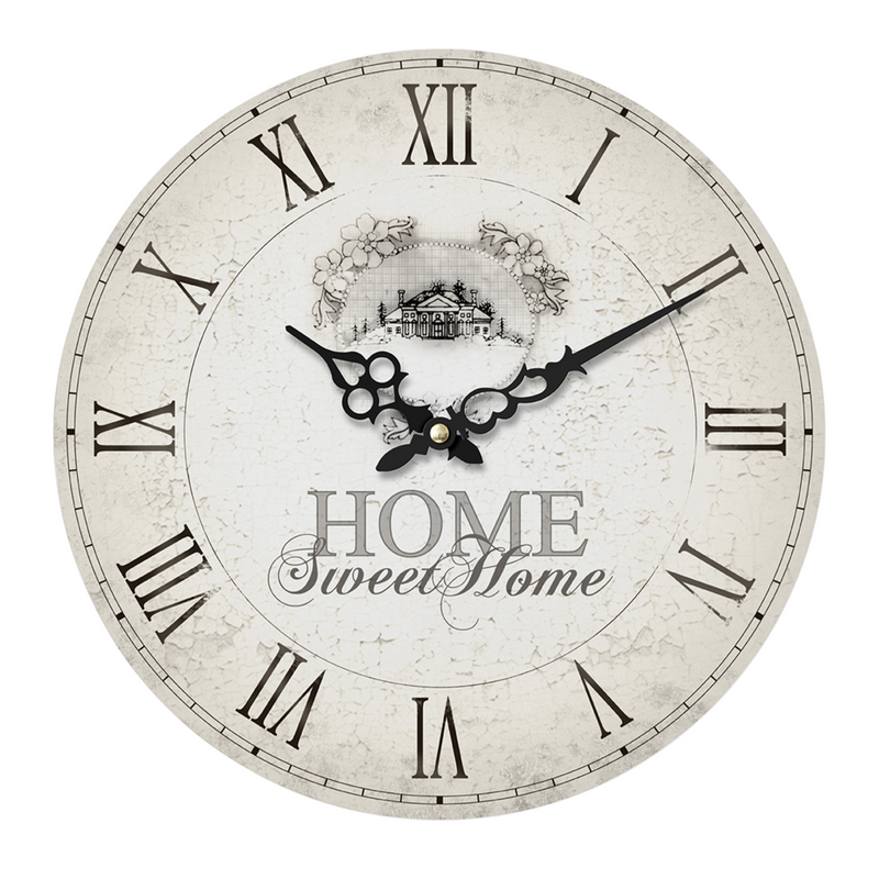 Home Sweet Home 34cm Dia Round Wall Clock