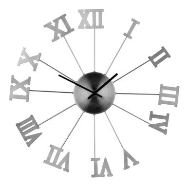 Manero 51cm Dia Roman Numerals Metal Wall Clock
