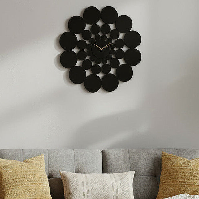 Datsun 51cm Dia Black Discs Design Wall Clock
