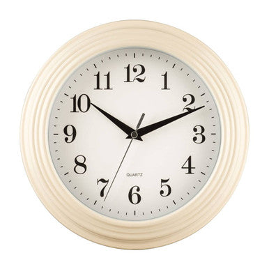 Elliot 25cm Dia Vintage Cream Wall Clock