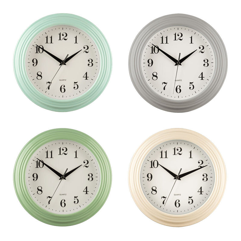 Elliot 25cm Dia Vintage Pale Blue Wall Clock