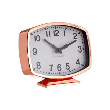 Rose Gold Finish Table Clock | Baillie