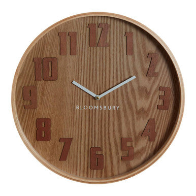 Vitus 40cm Dia Brown Grain Large Wall Clock