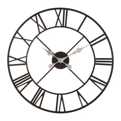 Vitus 56cm Dia Black Metal Wall Clock