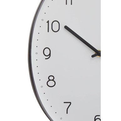 Oval Wall Clock with Dark Grey Finish | Elko