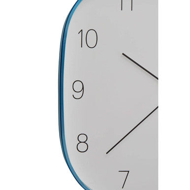 Elko 29cm Dia Square Blue Finish Case Wall Clock