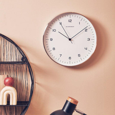 Elko 31cm Dia Round Copper Finish Wall Clock