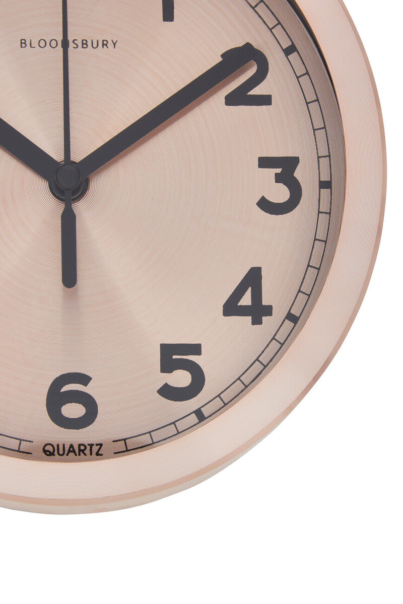 Elko 15cm Dia Wall Clock with Copper and Black Finish