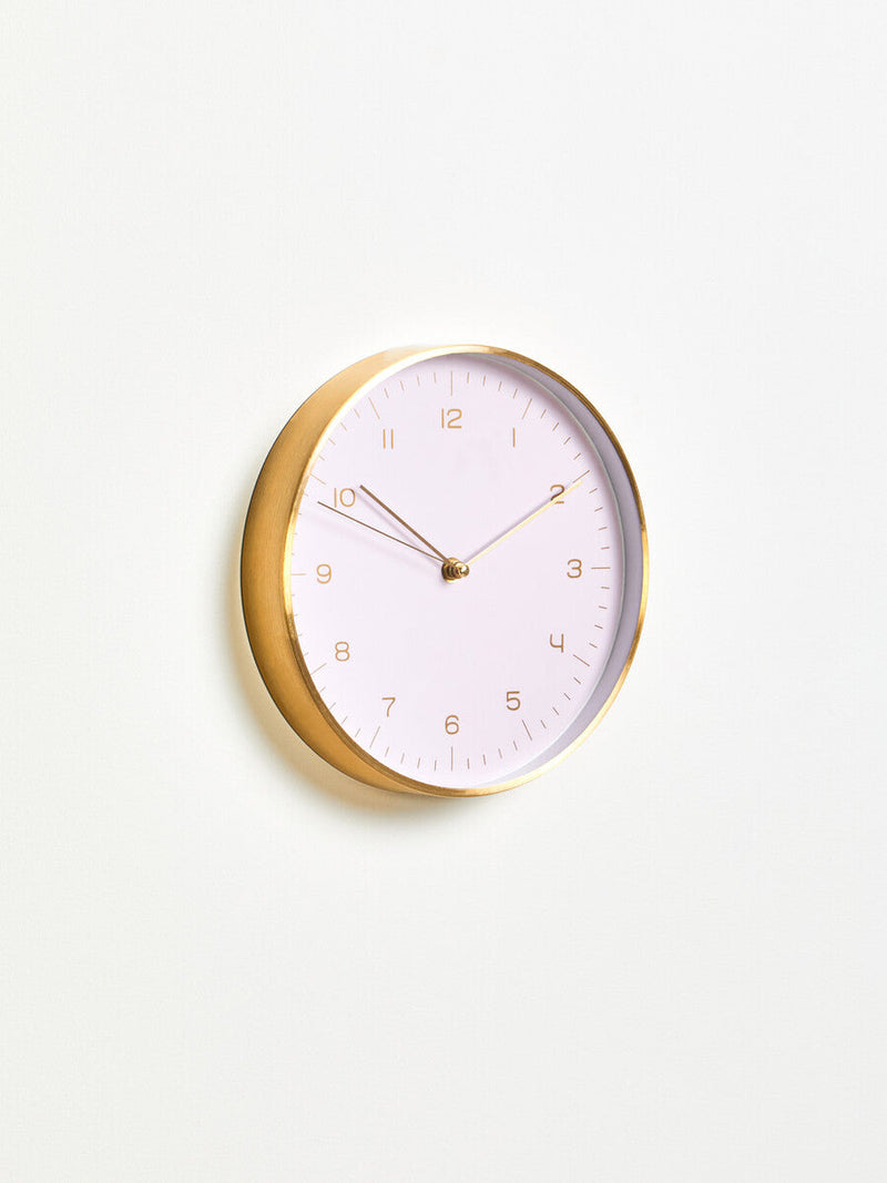 Elko 25cm Dia Gold and Pink Finish Wall Clock