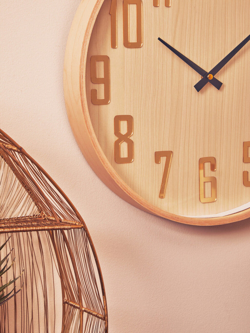 Vitus 40cm Dia Natural Wall Clock