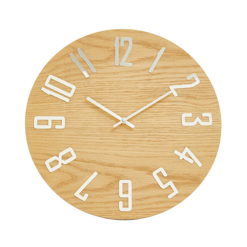 Vitus 40cm Dia Natural Wood Effect Wall Clock