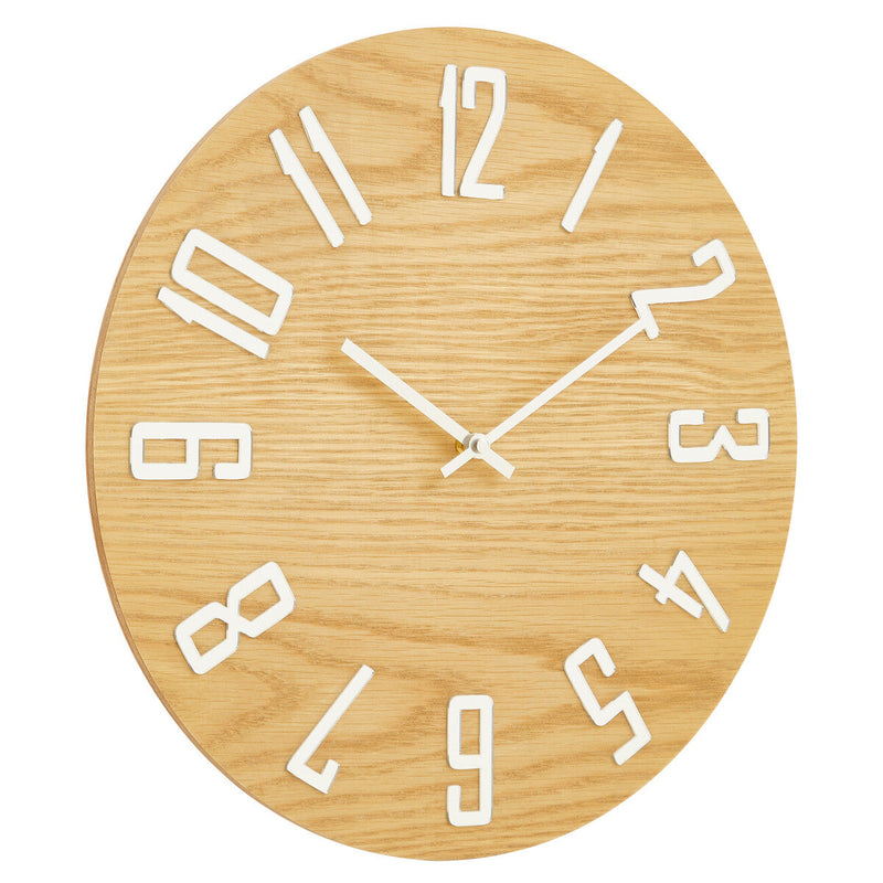 Vitus 40cm Dia Natural Wood Effect Wall Clock