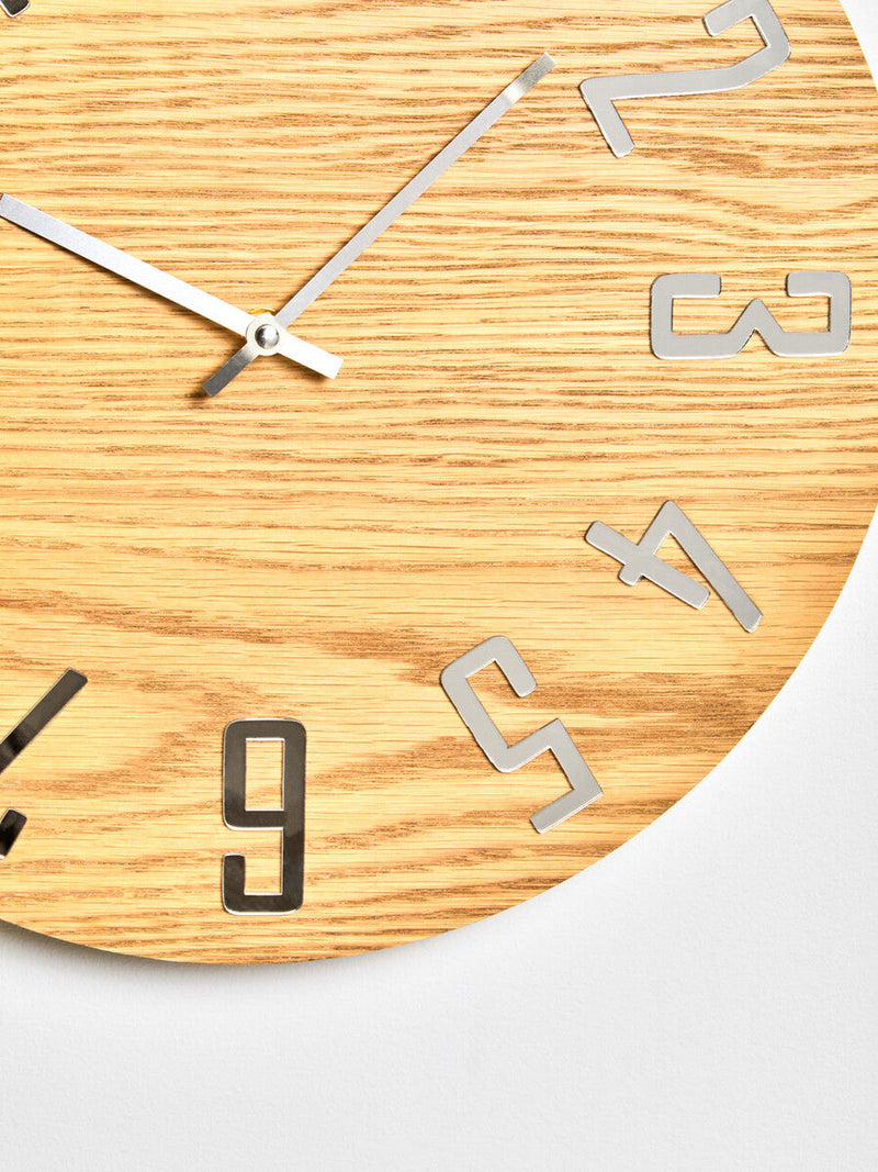 Vitus 40cm Dia Natural Wood Effect Wall Clock
