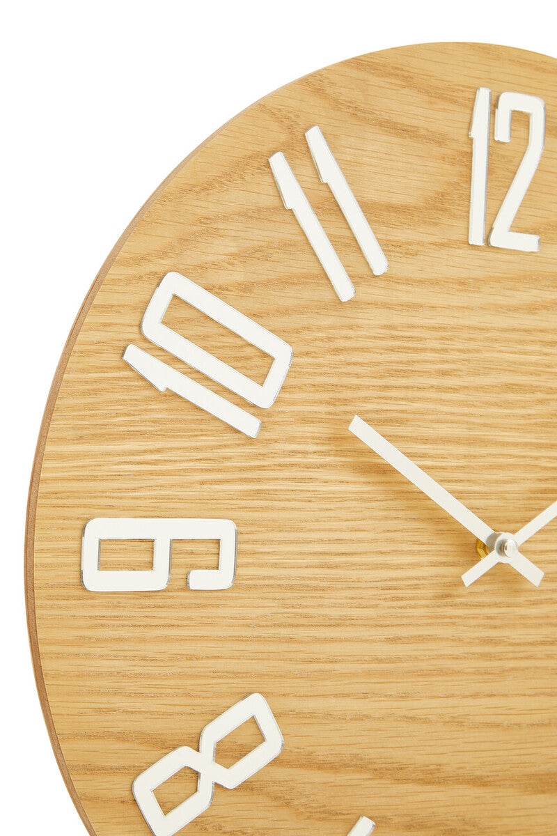 Vitus 40cm Dia Natural Wood Effect Wall Clock