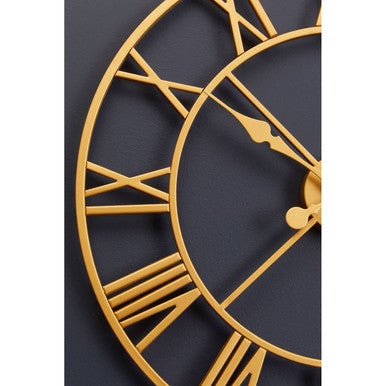 Vitus 56cm Dia Gold Finish Wall Clock