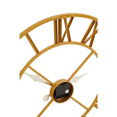Vitus 56cm Dia Gold Finish Wall Clock