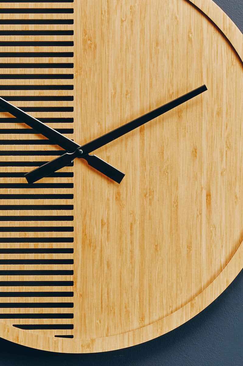Vitus 60cm Dia Large Wooden Wall Clock