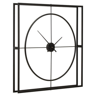 Trinity 105cm Dia Black Finish Wall Clock