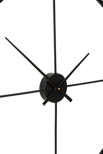 Trinity 105cm Dia Black Finish Wall Clock
